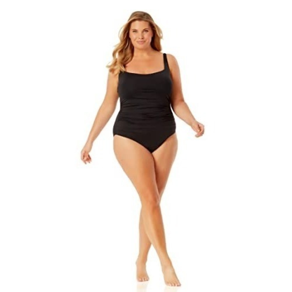 Anne‎ Cole Anne Cole Anne Cole Classic Square Neck One-Piece Size XL 18